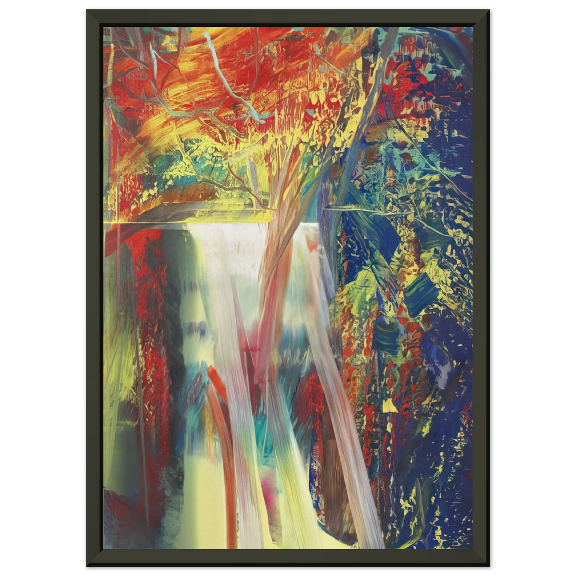 Gerhard Richter  ABSTRACT PAINTING 610 1 Framed Art Print  - Aluminum Frame - 70x100 cm / 28x40 inches
