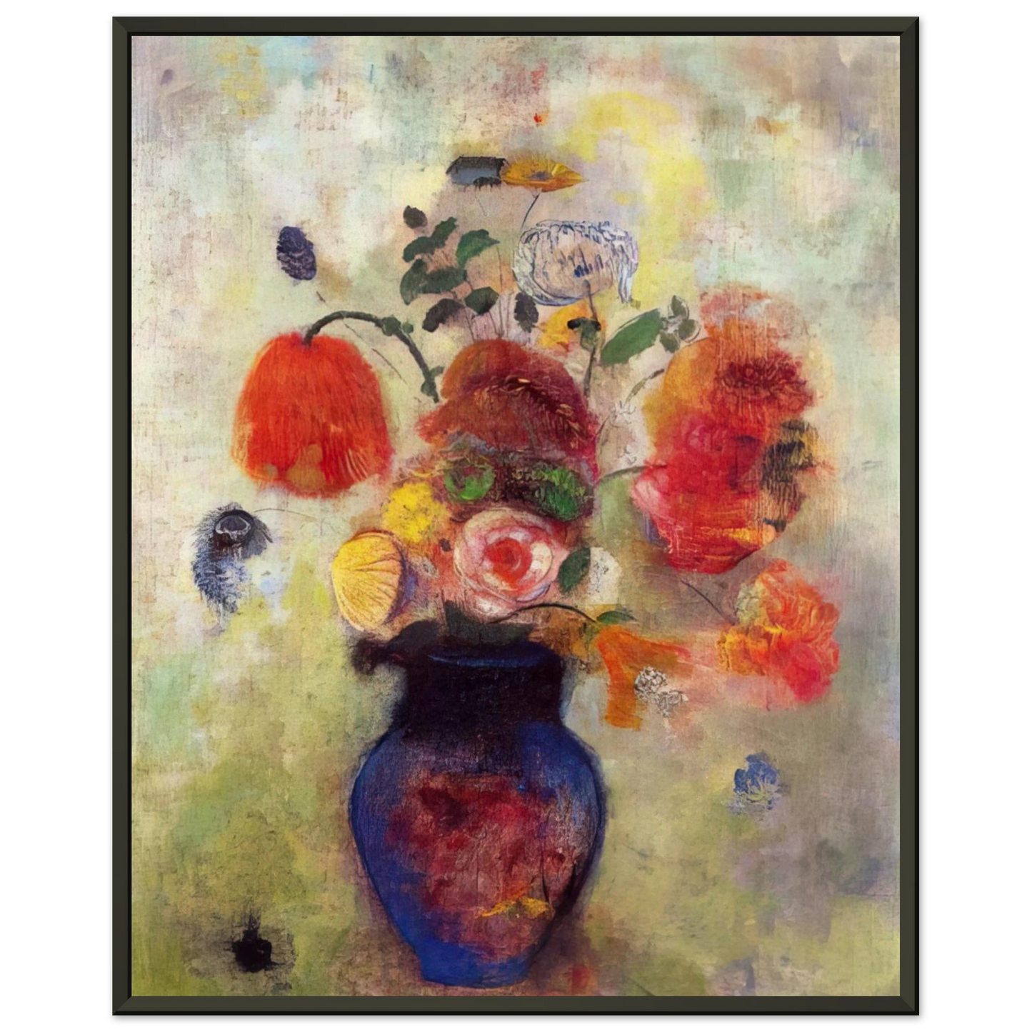 Odilon Redon  BOUQUET OF FLOWERS 3 Framed Art Print  - Aluminum Frame - 60x80 cm / 24x32 inches