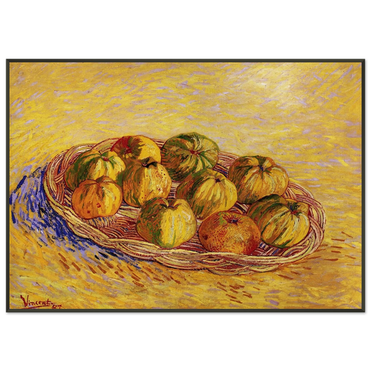 Vincent van Gogh  Still Life with Basket of Apples Framed Art Print  - Aluminum Frame - 21x29.7 cm / 8x12"