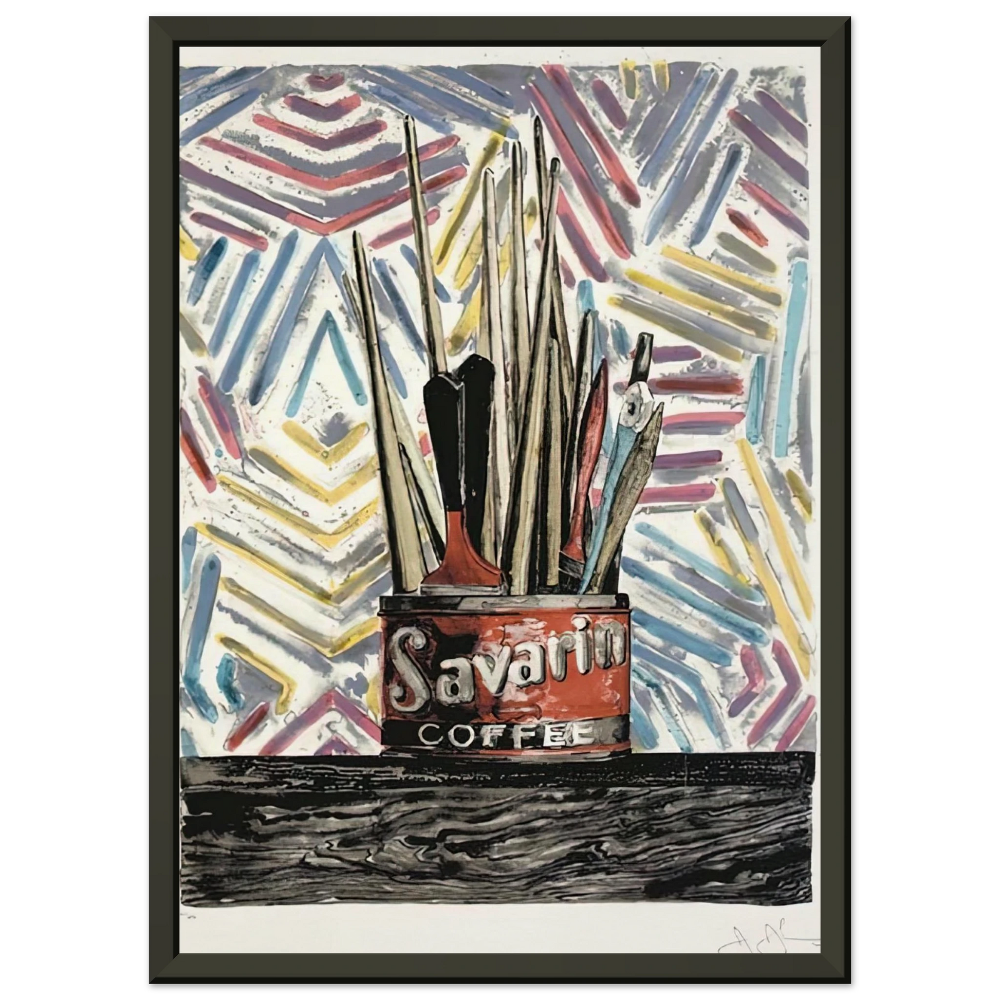 Jasper Johns  SAVARIN ULAE 183 Framed Art Print  - Aluminum Frame - 60x80 cm / 24x32 inches