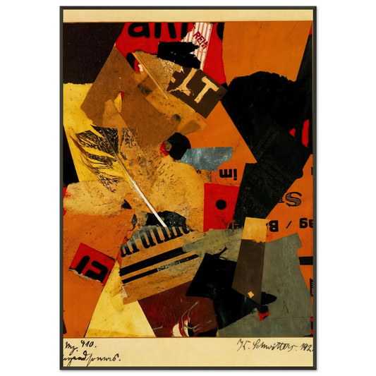 Kurt Schwitters  SOMETHING OR OTHER 1922 Framed Art Print  - Aluminum Frame - 21x29.7 cm / 8x12"