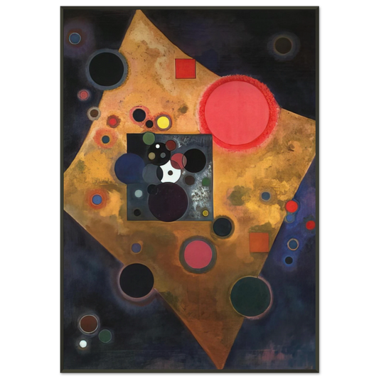 Wassily Kandinsky  ACCENT ON ROSE 1926 Framed Art Print  - Aluminum Frame - 21x29.7 cm / 8x12"