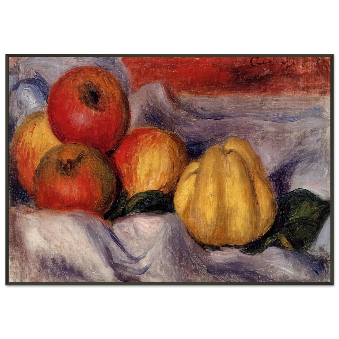 PierreAuguste Renoir  Still Life with Apples Framed Art Print  - Aluminum Frame - 21x29.7 cm / 8x12"