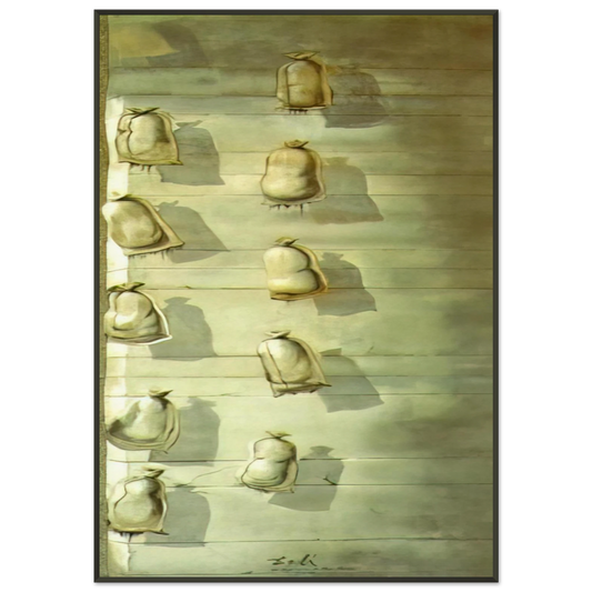 Salvador Dali  SET DESIGN FOR THE BALLET LOS SACOS DEL MOLINERO Framed Art Print  - Aluminum Frame - 21x29.7 cm / 8x12"