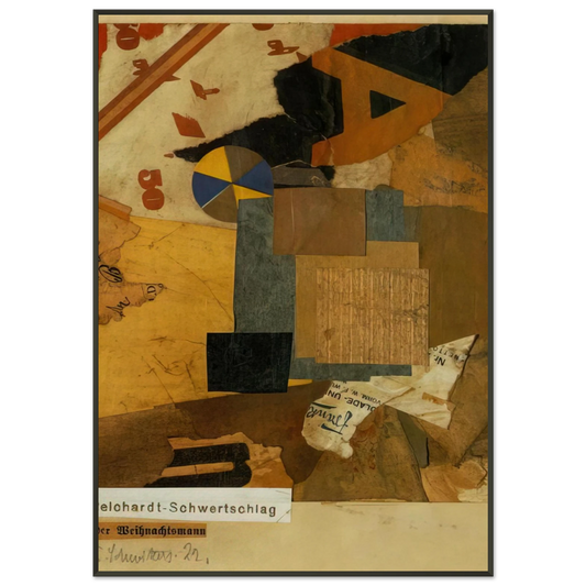Kurt Schwitters  SANTA CLAUS 1922 Framed Art Print  - Aluminum Frame - 21x29.7 cm / 8x12"