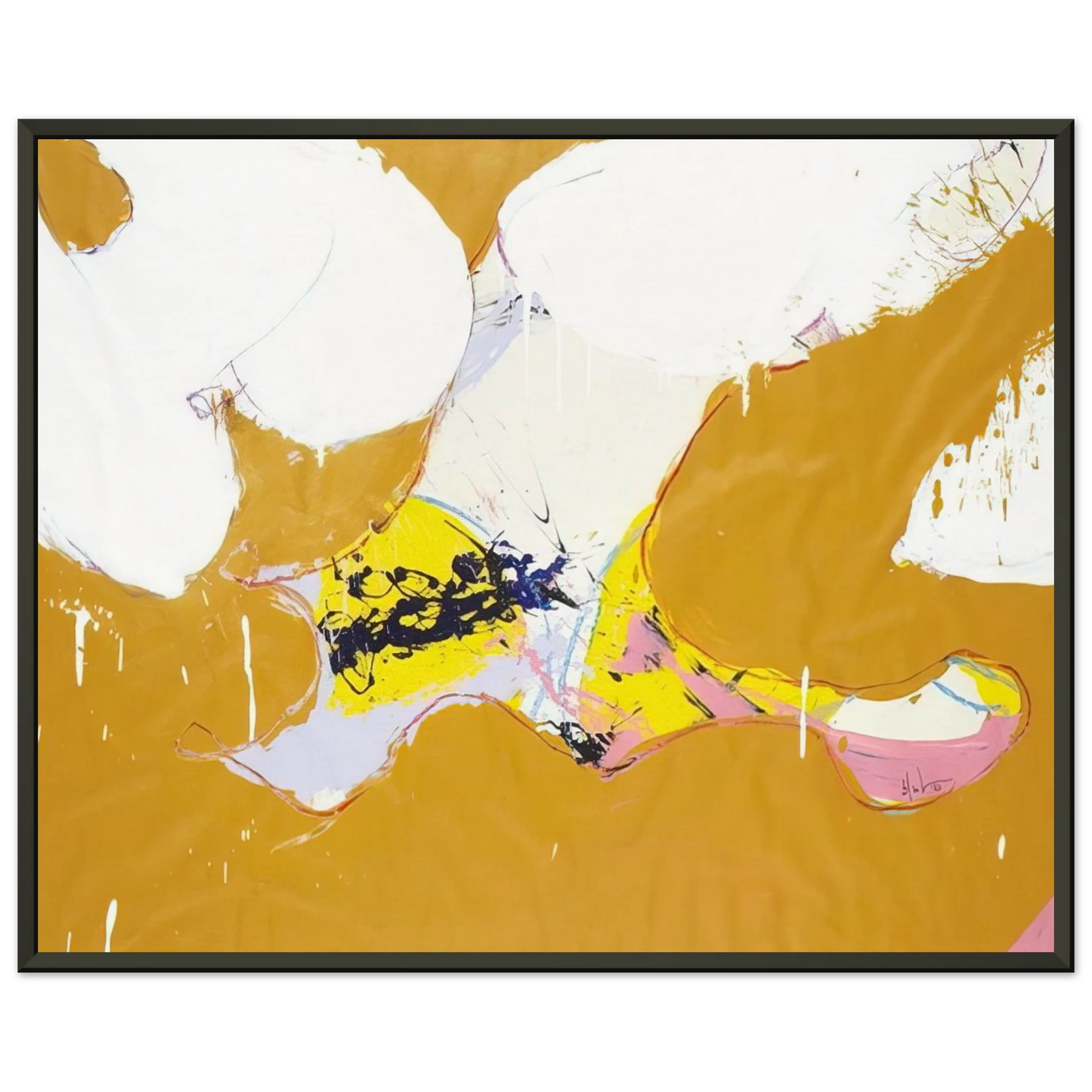 Norman Bluhm  Round About  1973 Framed Art Print  - Aluminum Frame - 40x50 cm / 16x20 inches