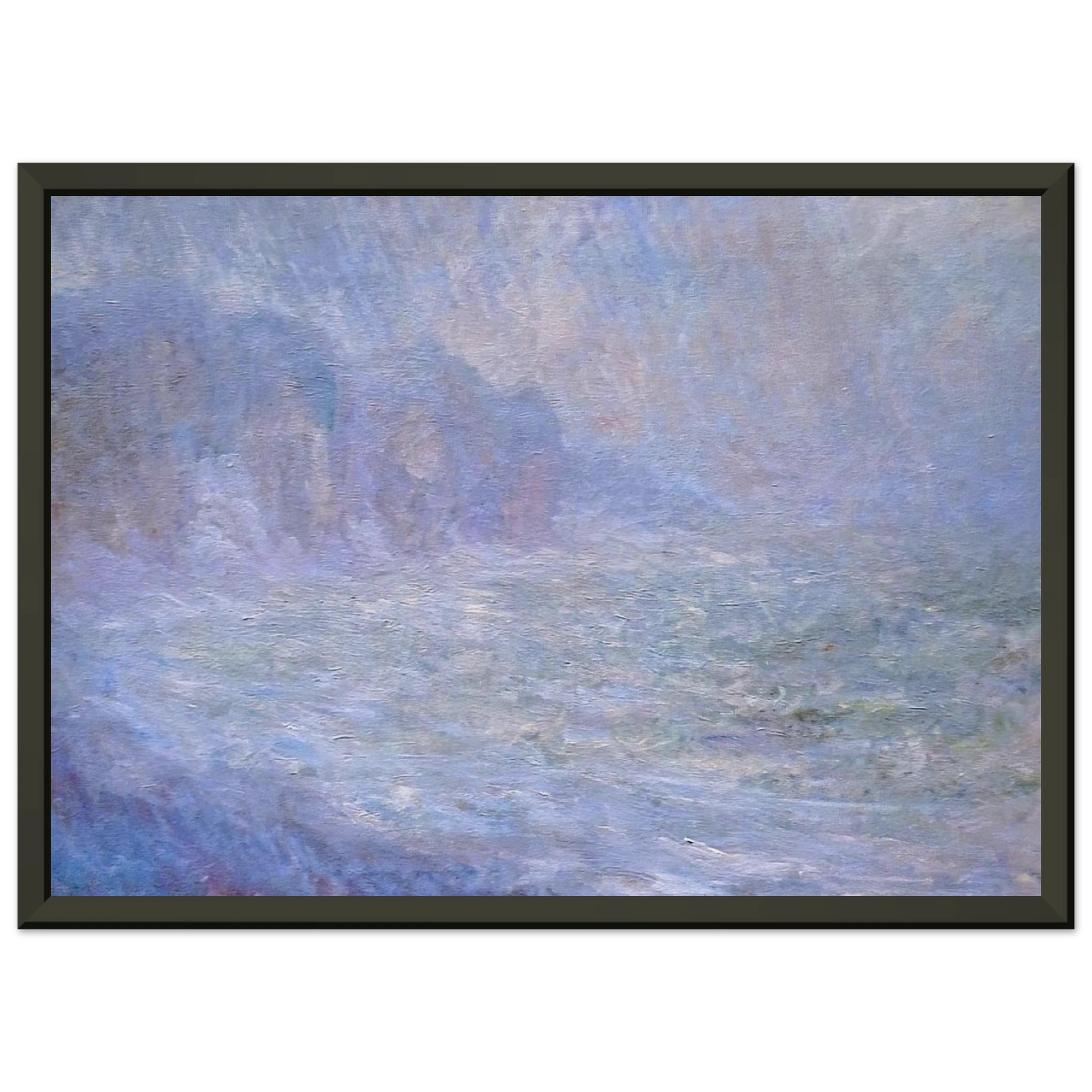 claude monet  Cliffs at Pourville Rain Framed Art Print  - Aluminum Frame - 60x80 cm / 24x32 inches