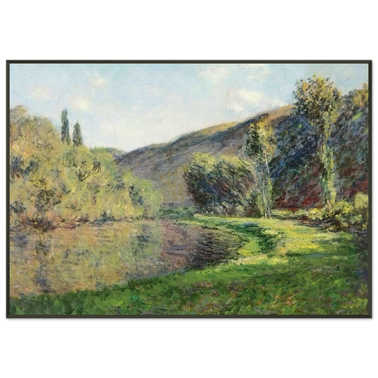 claude monet  The Arm of the Siene at Jeufosse Afternoon Framed Art Print  - Aluminum Frame - 21x29.7 cm / 8x12"
