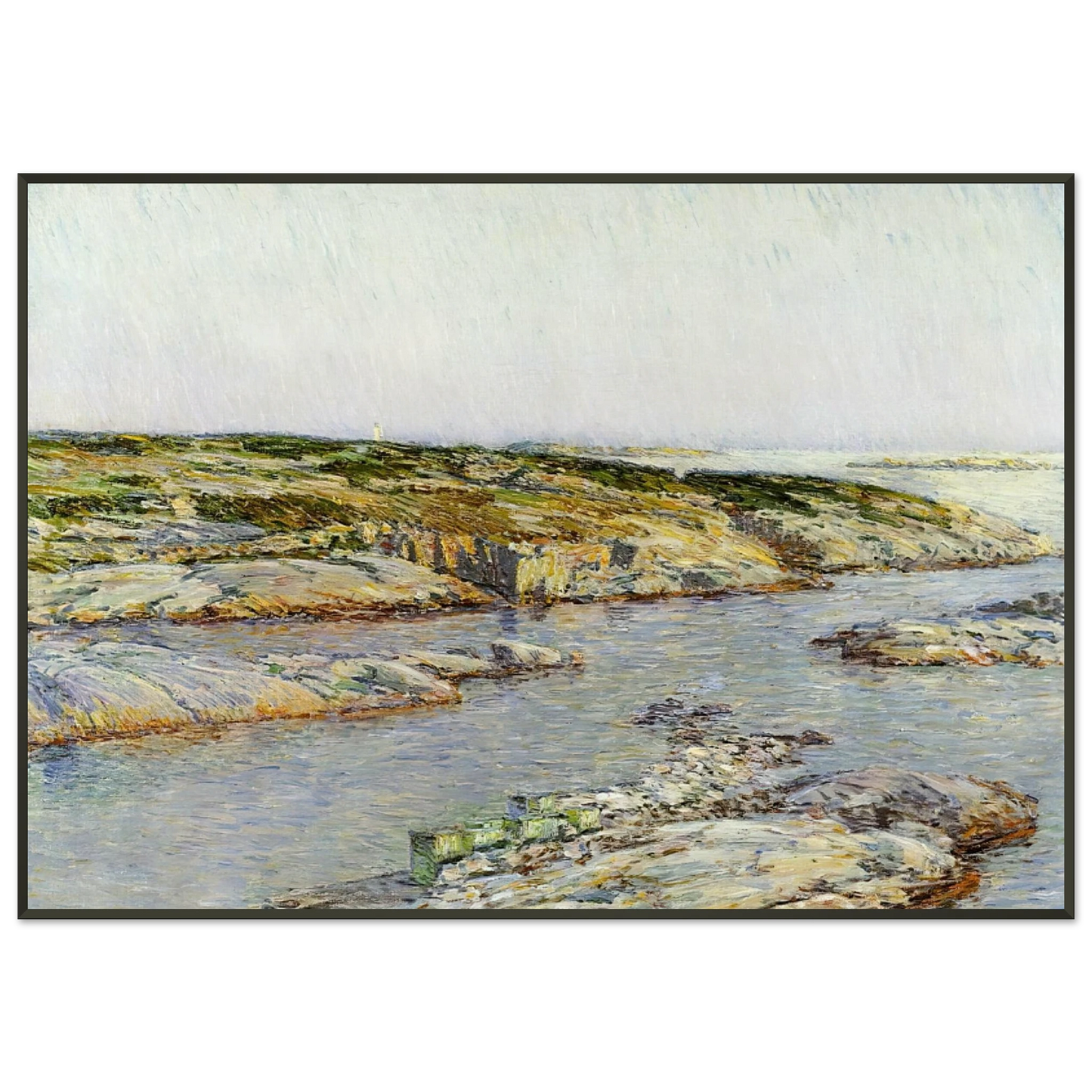 Childe Hassam  Summer Afternoon Isles of Shoals Framed Art Print  - Aluminum Frame - 21x29.7 cm / 8x12"