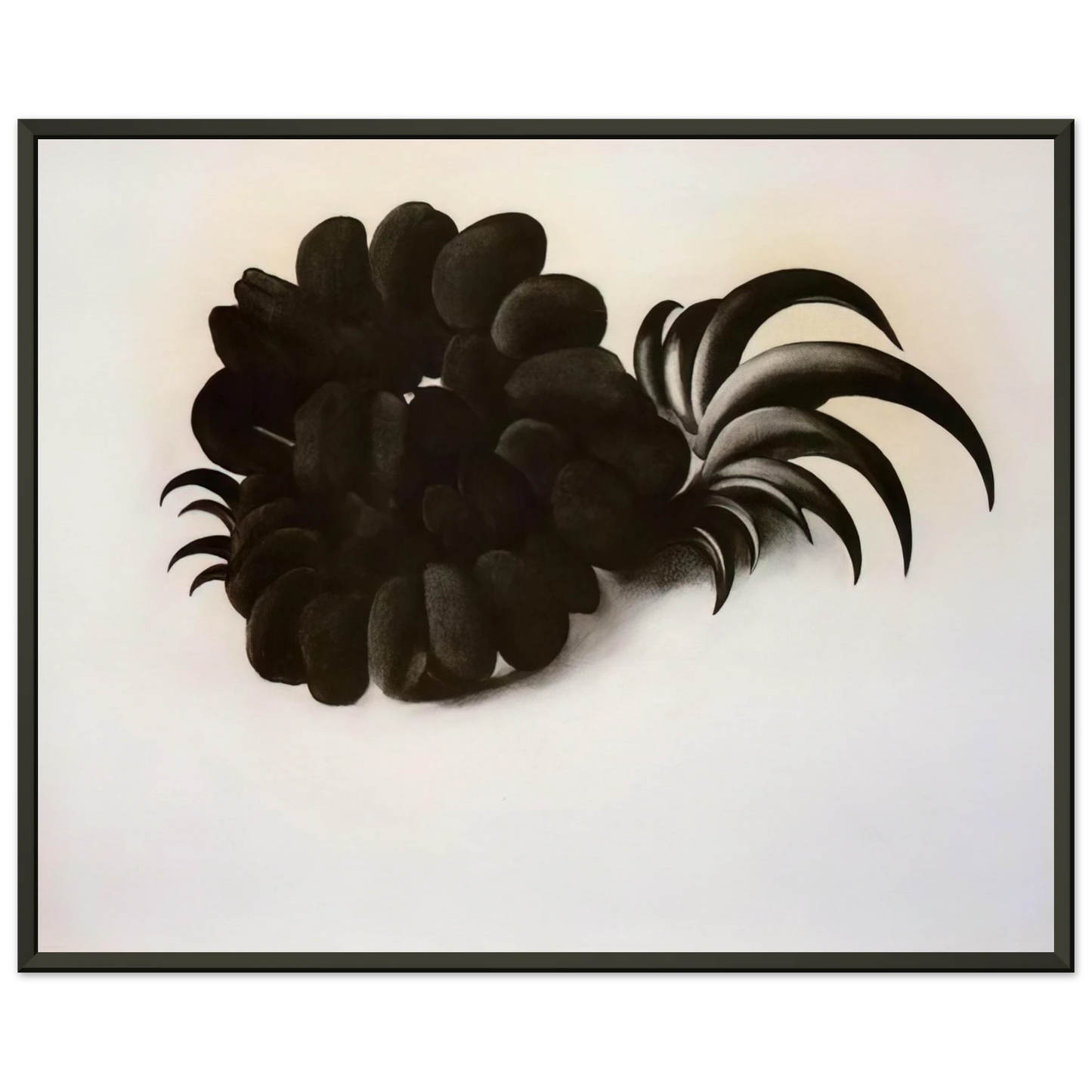 Georgia OKeeffe  Eagle Claw and Bean Necklace Framed Art Print  - Aluminum Frame - 70x100 cm / 28x40 inches