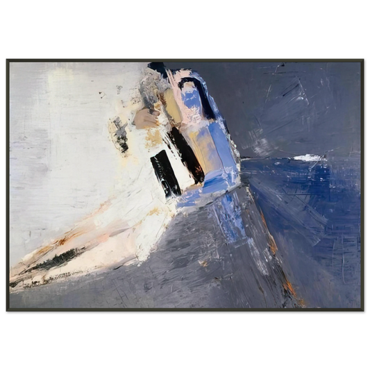 Nicolas de Stael  Figure accoudee  1953 Framed Art Print  - Aluminum Frame - 21x29.7 cm / 8x12"