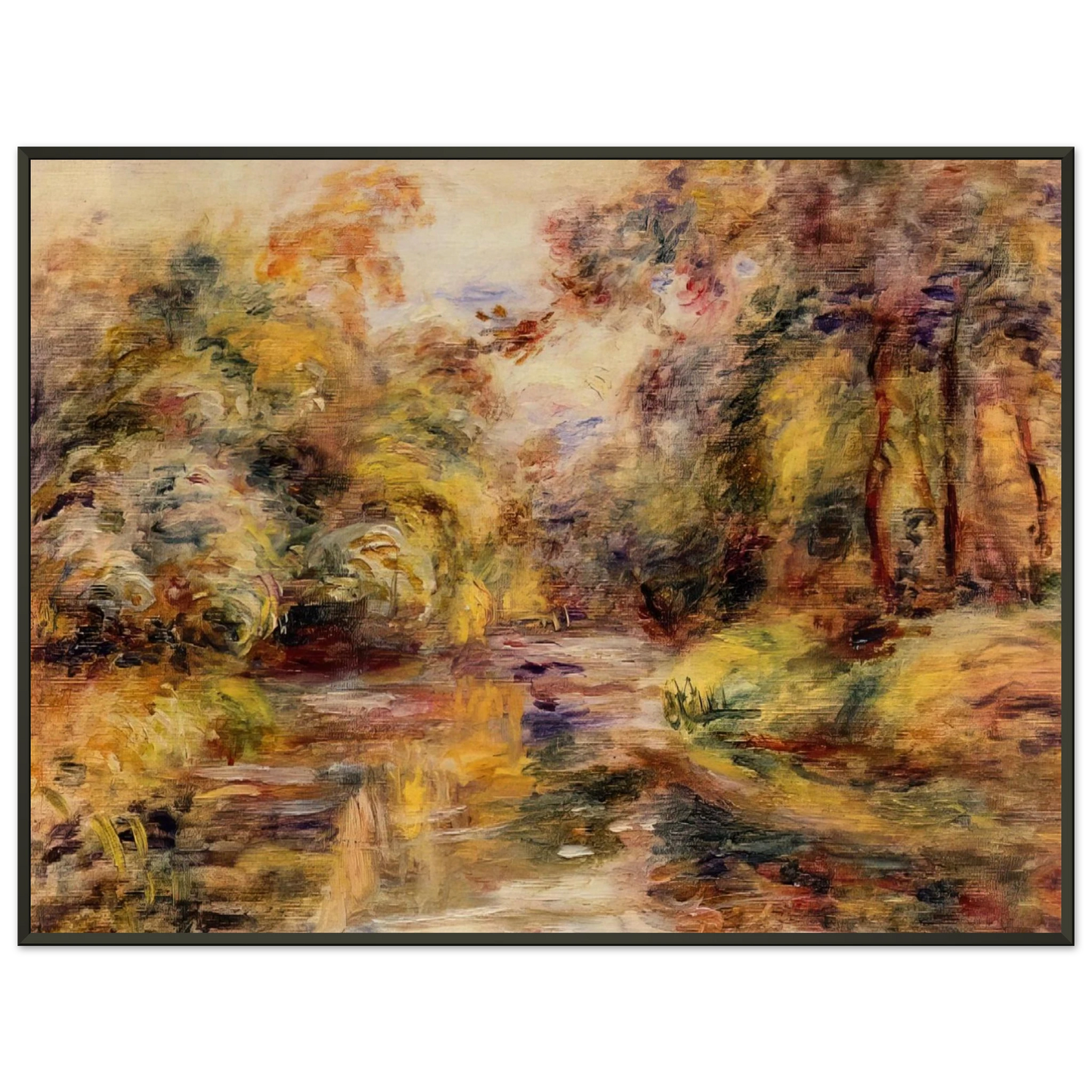 PierreAuguste Renoir  Little River Framed Art Print  - Aluminum Frame - 60x80 cm / 24x32 inches