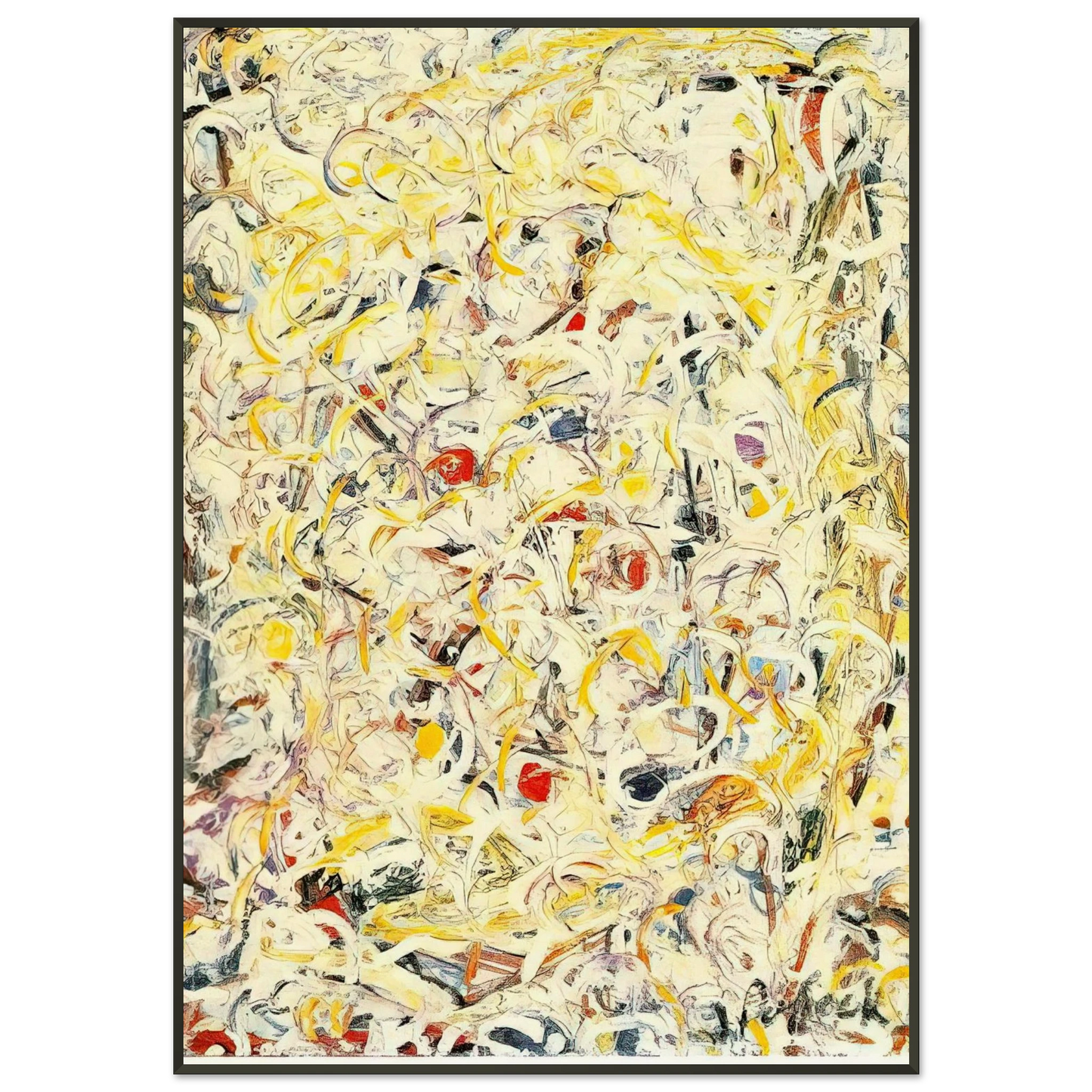Jackson Pollock  SHIMMERING SUBSTANCE 1946 1 Framed Art Print  - Aluminum Frame - 21x29.7 cm / 8x12"