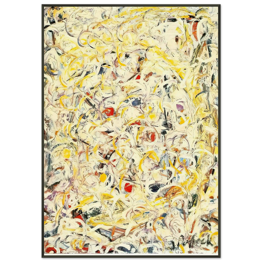 Jackson Pollock  SHIMMERING SUBSTANCE 1946 1 Framed Art Print  - Aluminum Frame - 21x29.7 cm / 8x12"