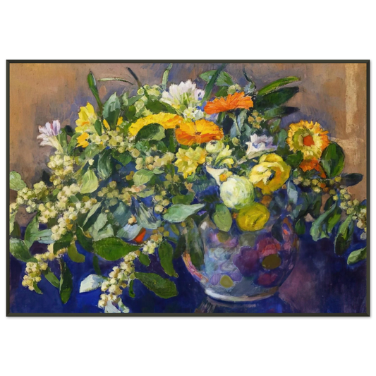 Theo van Rysselberghe  VASE OF FLOWERS 1923 Framed Art Print  - Aluminum Frame - 21x29.7 cm / 8x12"