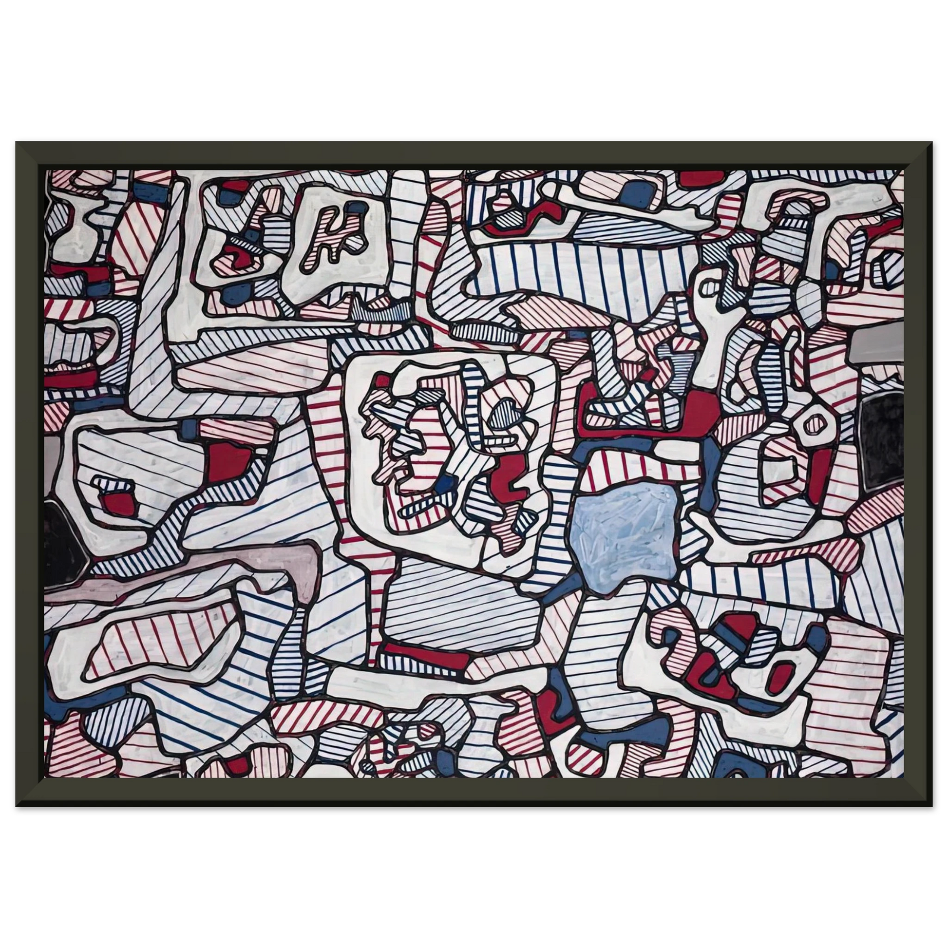 Jean Dubuffet  SITE INHABITED BY OBJECTS 1965 Framed Art Print  - Aluminum Frame - 60x80 cm / 24x32 inches