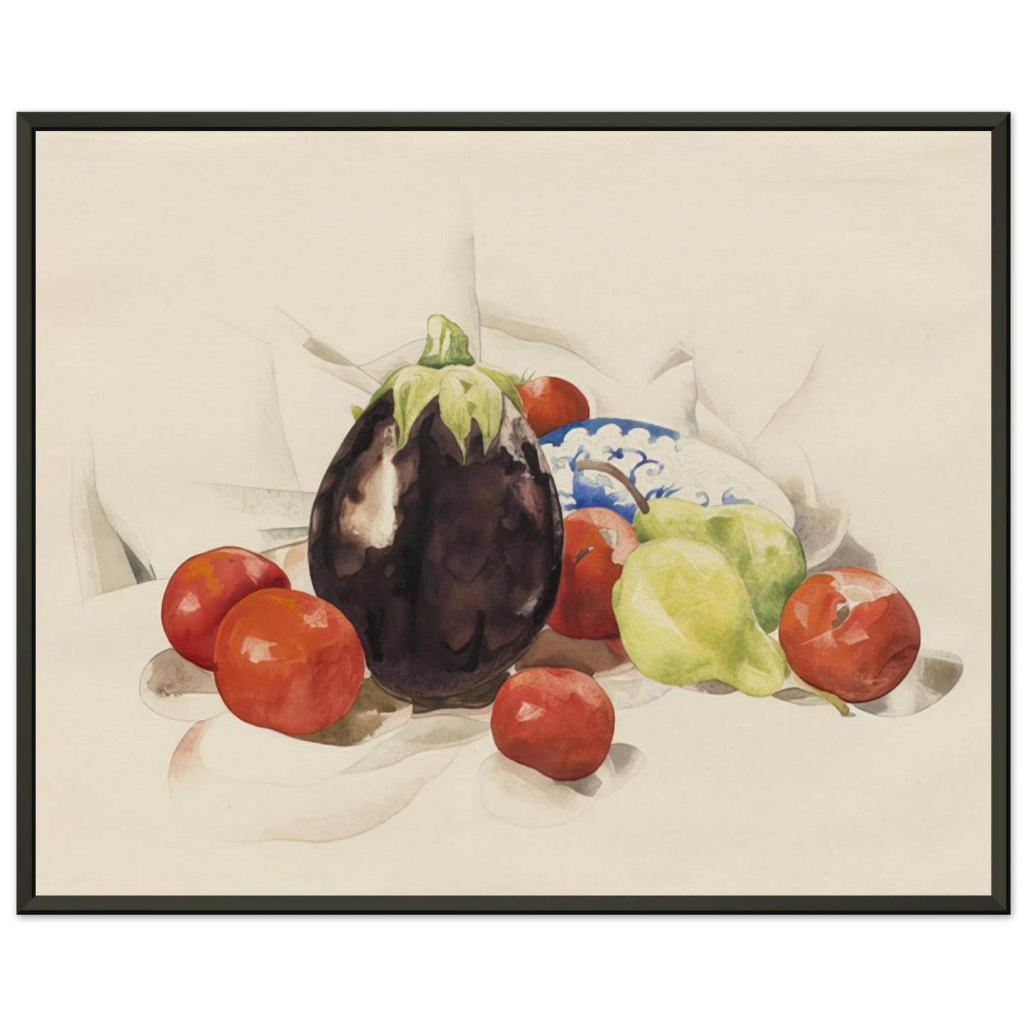 Charles Demuth  Eggplant and Tomatoes  1926 Framed Art Print  - Aluminum Frame - 70x100 cm / 28x40 inches