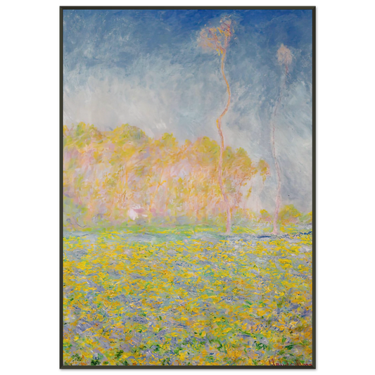 claude monet  Springtime Landscape Framed Art Print  - Aluminum Frame - 21x29.7 cm / 8x12"