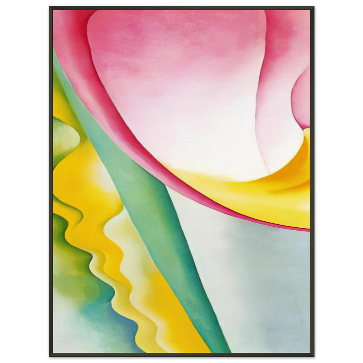 Georgia OKeeffe  Abstraction No 77  Tulip  Framed Art Print  - Aluminum Frame - 60x80 cm / 24x32 inches