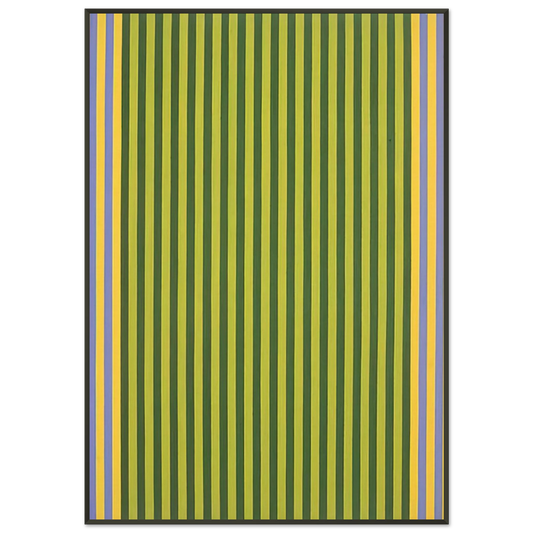 Gene Davis  LimelightSounds of Grass  1960 Framed Art Print  - Aluminum Frame - 21x29.7 cm / 8x12"
