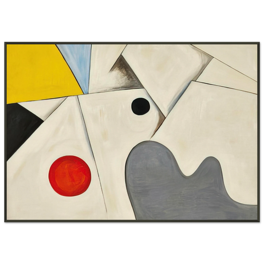 Alexander Calder  WHITE FIELDS 1955 Framed Art Print  - Aluminum Frame - 21x29.7 cm / 8x12"