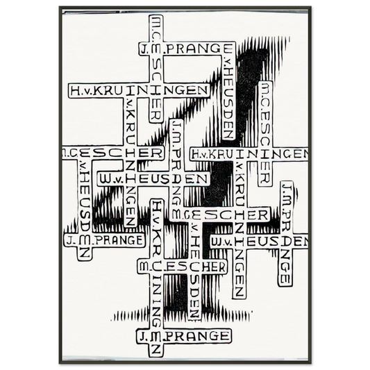 MC Escher  ESCHER 29 Framed Art Print  - Aluminum Frame - 21x29.7 cm / 8x12"