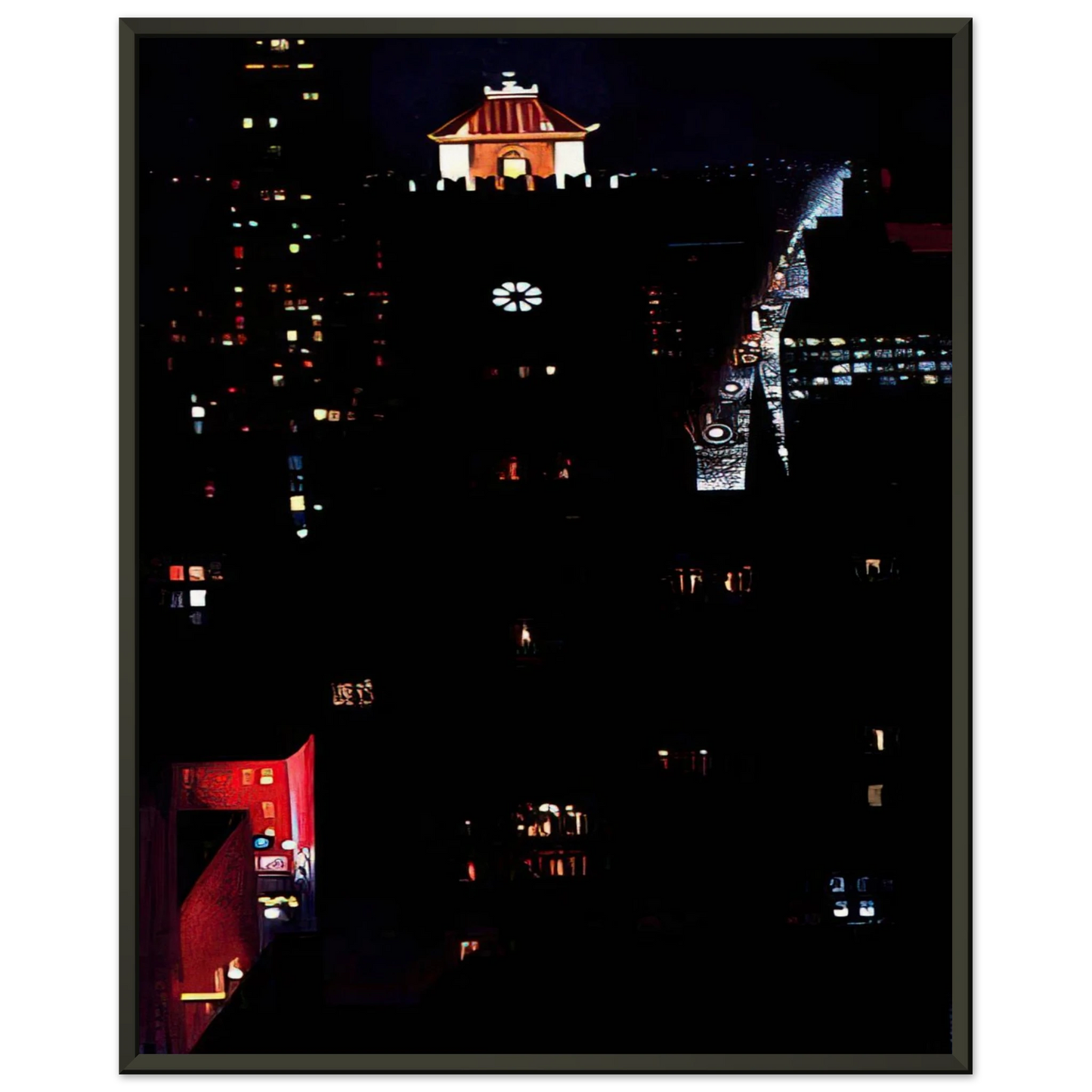 Georgia OKeeffe  New York Night Framed Art Print  - Aluminum Frame - 60x80 cm / 24x32 inches