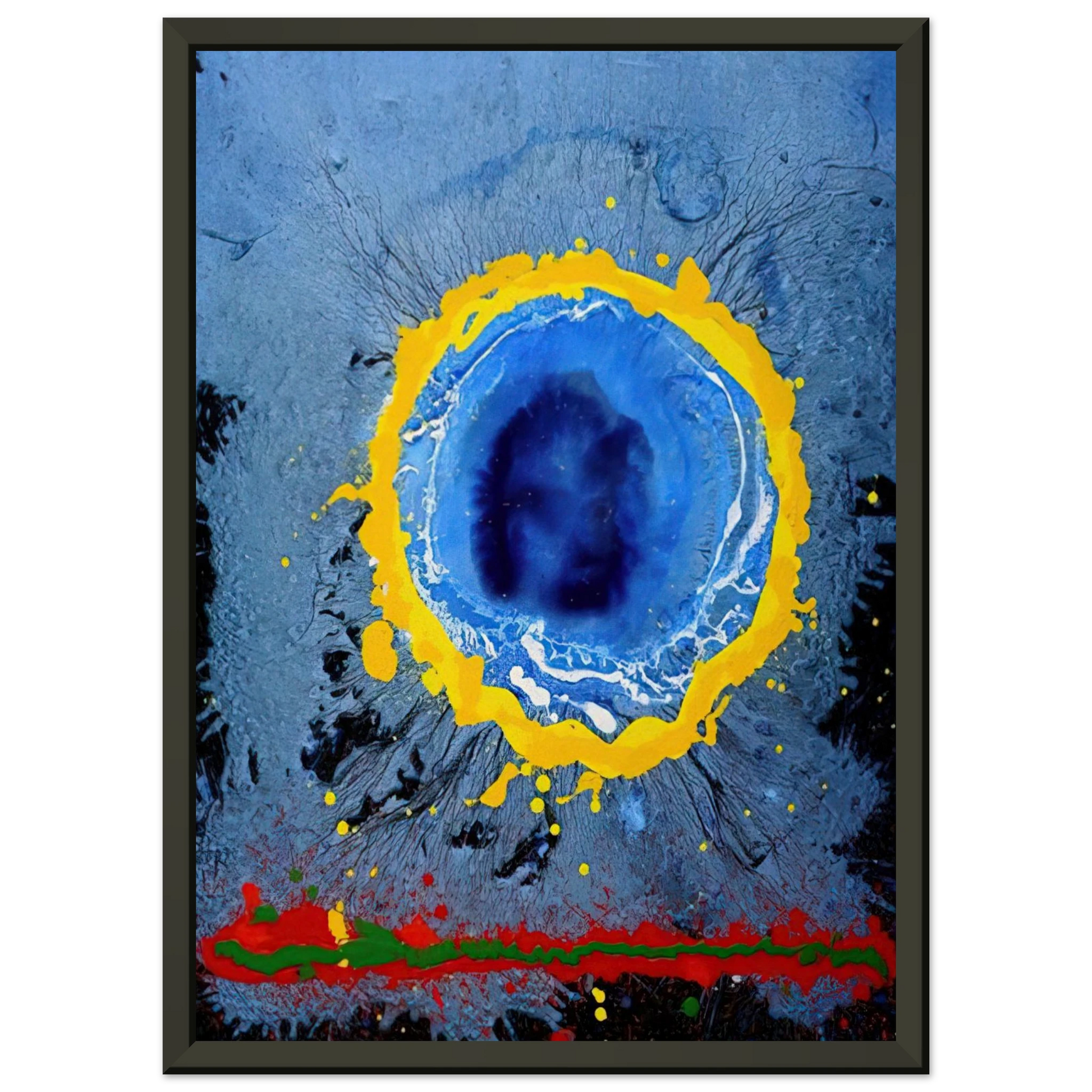John Hoyland  Moons Milk  2009 Framed Art Print  - Aluminum Frame - 60x80 cm / 24x32 inches