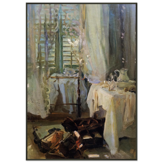 John Singer Sargent  A Hotel Room Framed Art Print  - Aluminum Frame - 21x29.7 cm / 8x12"