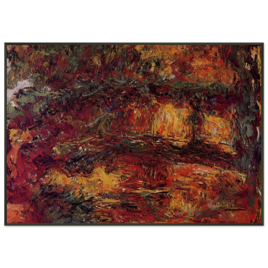 claude monet  The Japanese Bridge at Giverny Framed Art Print  - Aluminum Frame - 21x29.7 cm / 8x12"