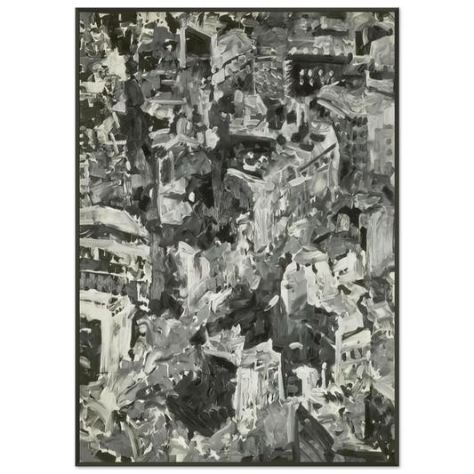 Gerhard Richter  TOWNSCAPE PARIS 1968 Framed Art Print  - Aluminum Frame - 21x29.7 cm / 8x12"