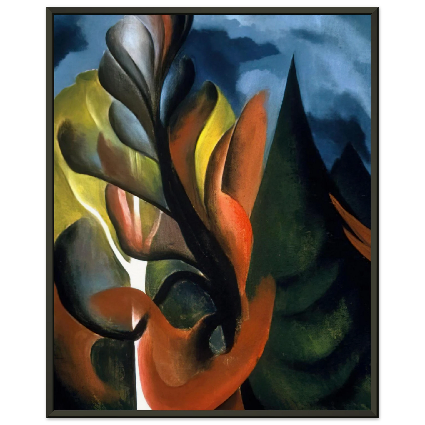 Georgia OKeeffe  Maple and Cedar Lake George Framed Art Print  - Aluminum Frame - 70x100 cm / 28x40 inches