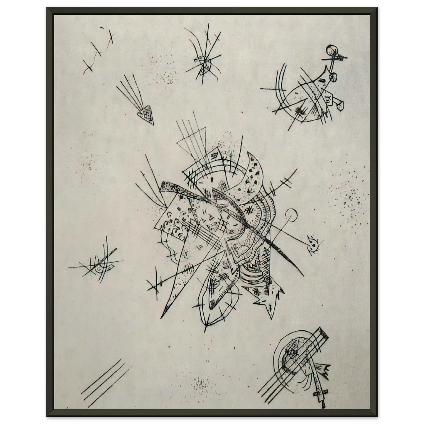 Wassily Kandinsky  SMALL WORLDS X 1922 Framed Art Print  - Aluminum Frame - 60x80 cm / 24x32 inches