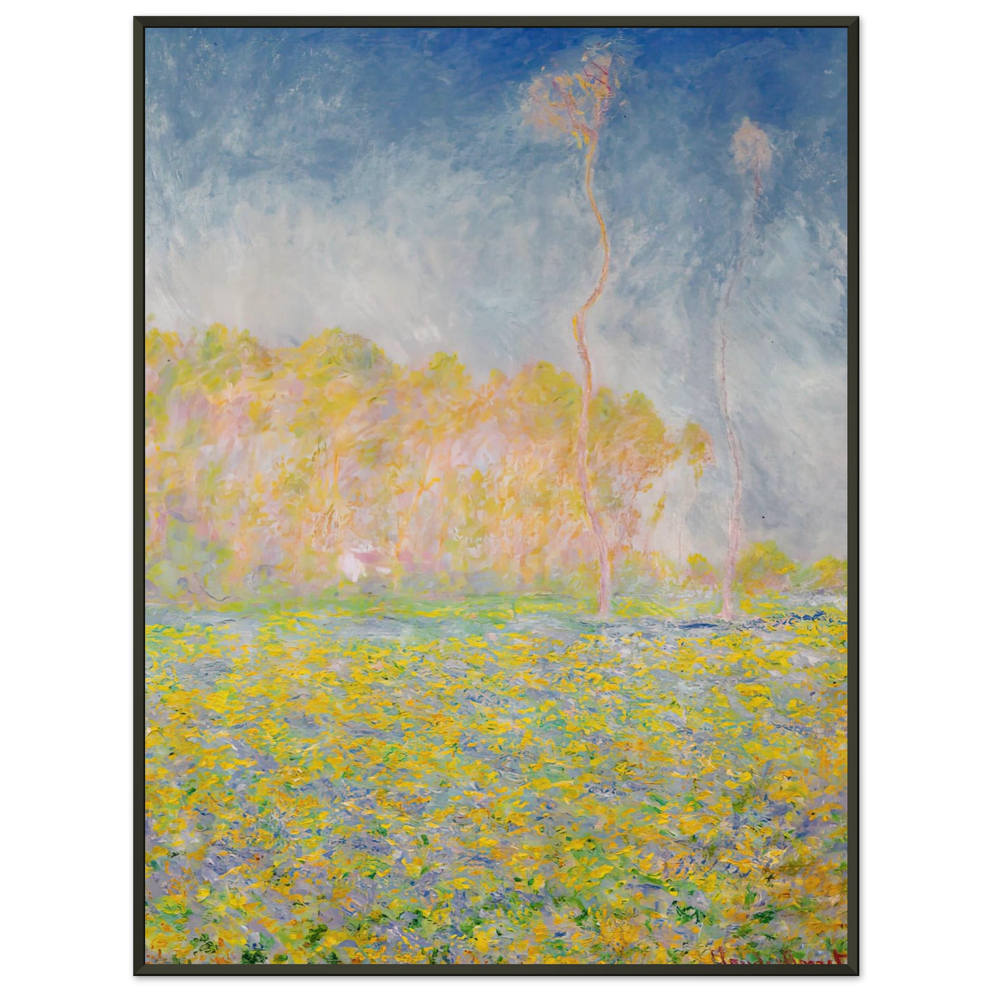claude monet  Springtime Landscape Framed Art Print  - Aluminum Frame - 70x100 cm / 28x40 inches