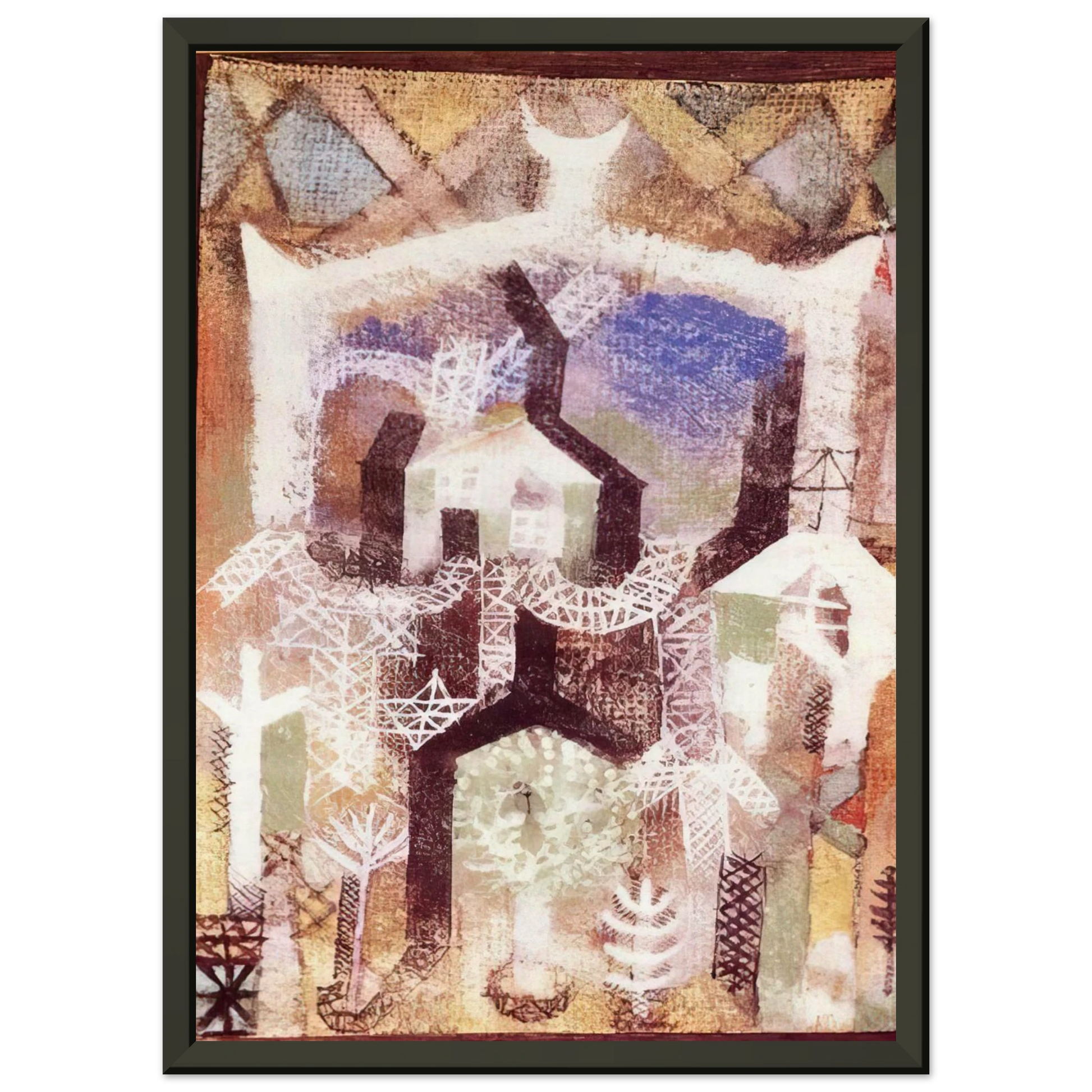 Paul Klee  SUMMER HOUSES 1919 Framed Art Print  - Aluminum Frame - 70x100 cm / 28x40 inches