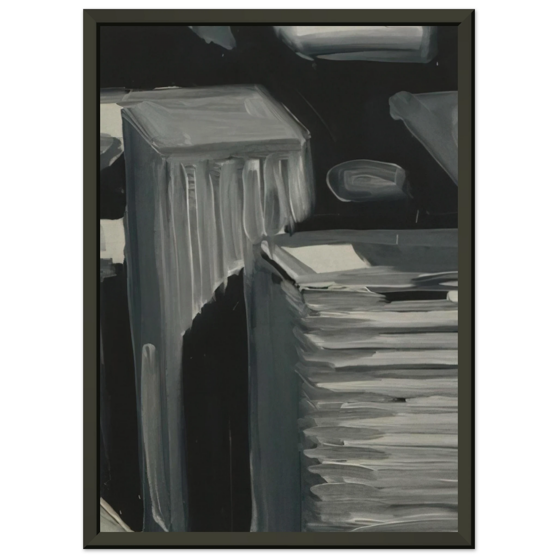 Gerhard Richter  TOWNSCAPE 1968 5 Framed Art Print  - Aluminum Frame - 60x80 cm / 24x32 inches