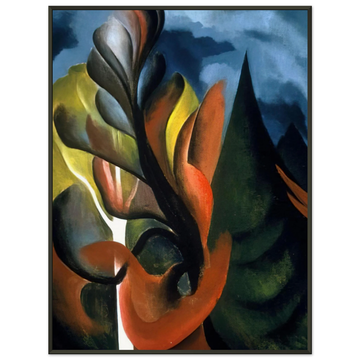 Georgia OKeeffe  Maple and Cedar Lake George Framed Art Print  - Aluminum Frame - 40x50 cm / 16x20 inches