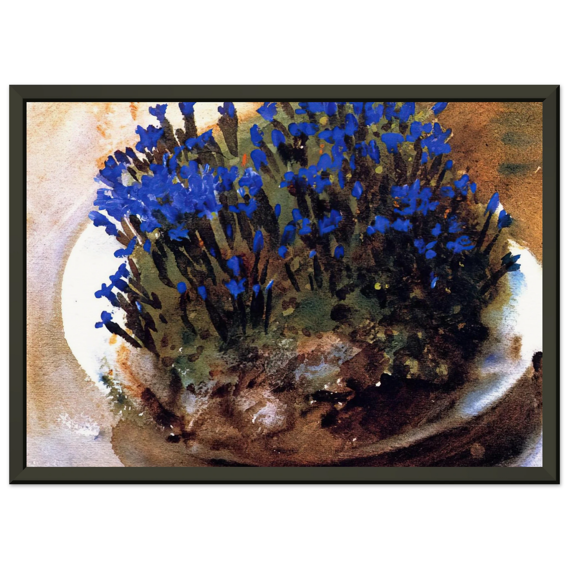 John Singer Sargent  Blue Gentians Framed Art Print  - Aluminum Frame - 60x80 cm / 24x32 inches