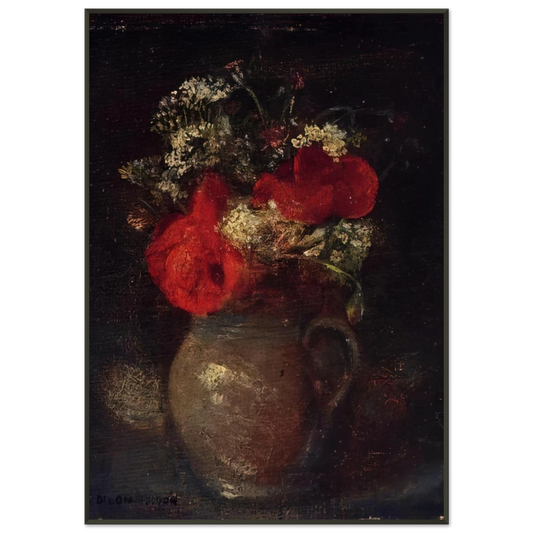 Odilon Redon  BOUQUET Framed Art Print  - Aluminum Frame - 21x29.7 cm / 8x12"