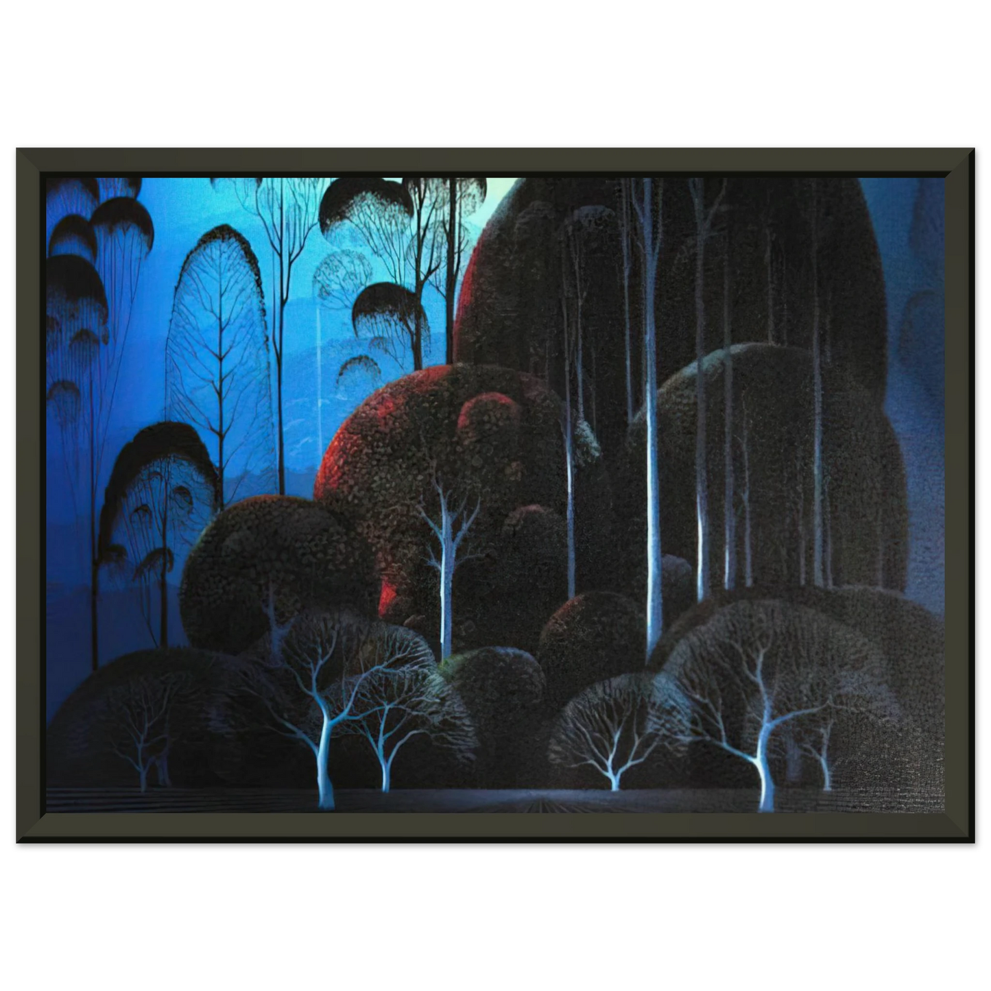 Eyvind Earle  Enchanted Forest Framed Art Print  - Aluminum Frame - 40x50 cm / 16x20 inches