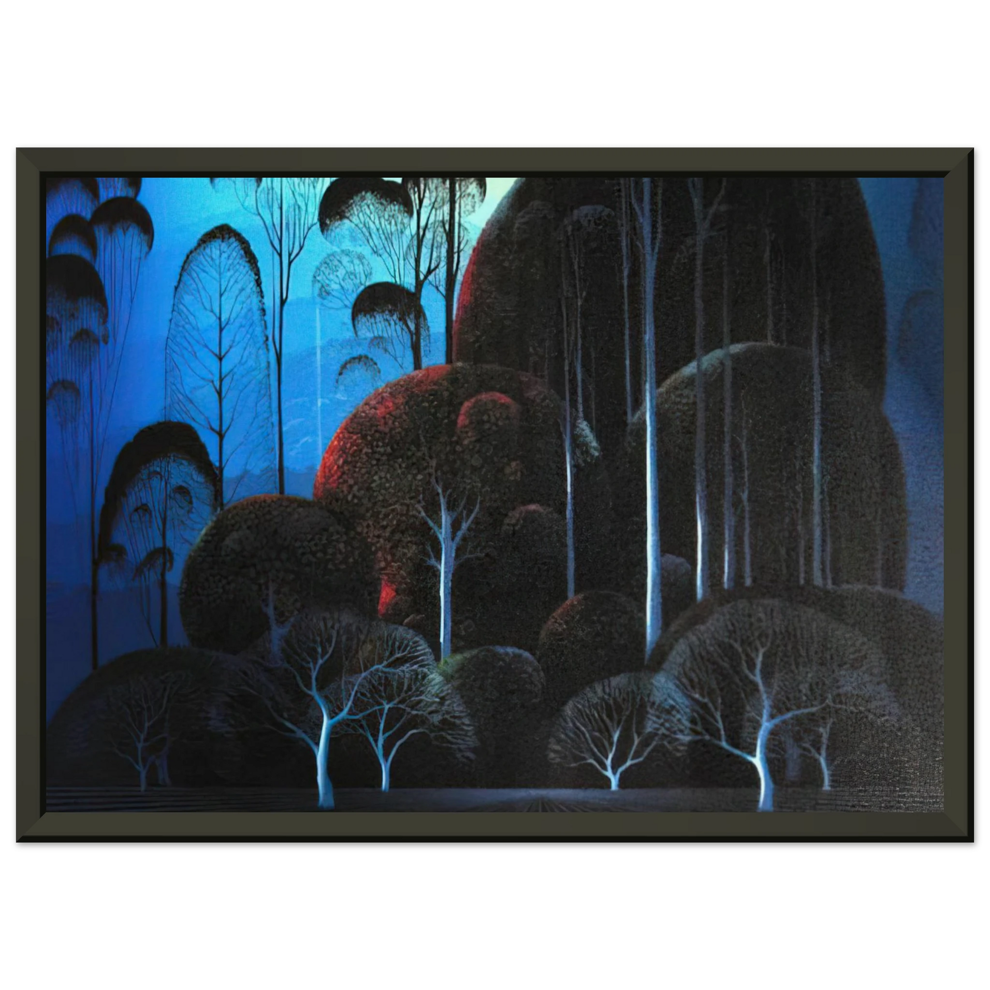 Eyvind Earle  Enchanted Forest Framed Art Print  - Aluminum Frame - 40x50 cm / 16x20 inches