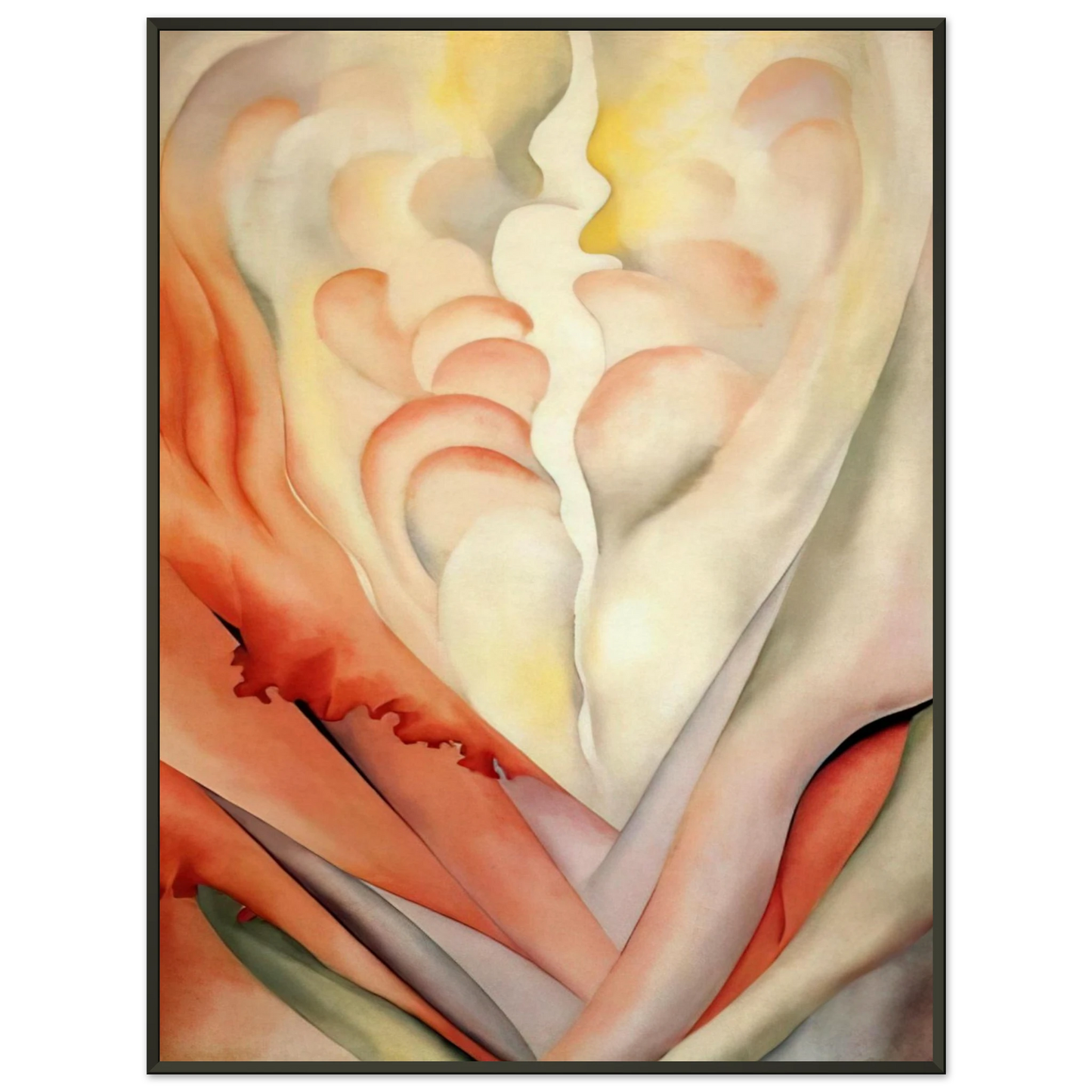 Georgia OKeeffe  Flower Abstraction Framed Art Print  - Aluminum Frame - 40x50 cm / 16x20 inches