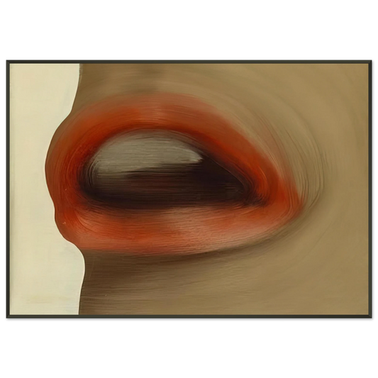 Gerhard Richter  MUND MOUTH BRIGITTE BARDOT S LIPS 1963 Framed Art Print  - Aluminum Frame - 21x29.7 cm / 8x12"