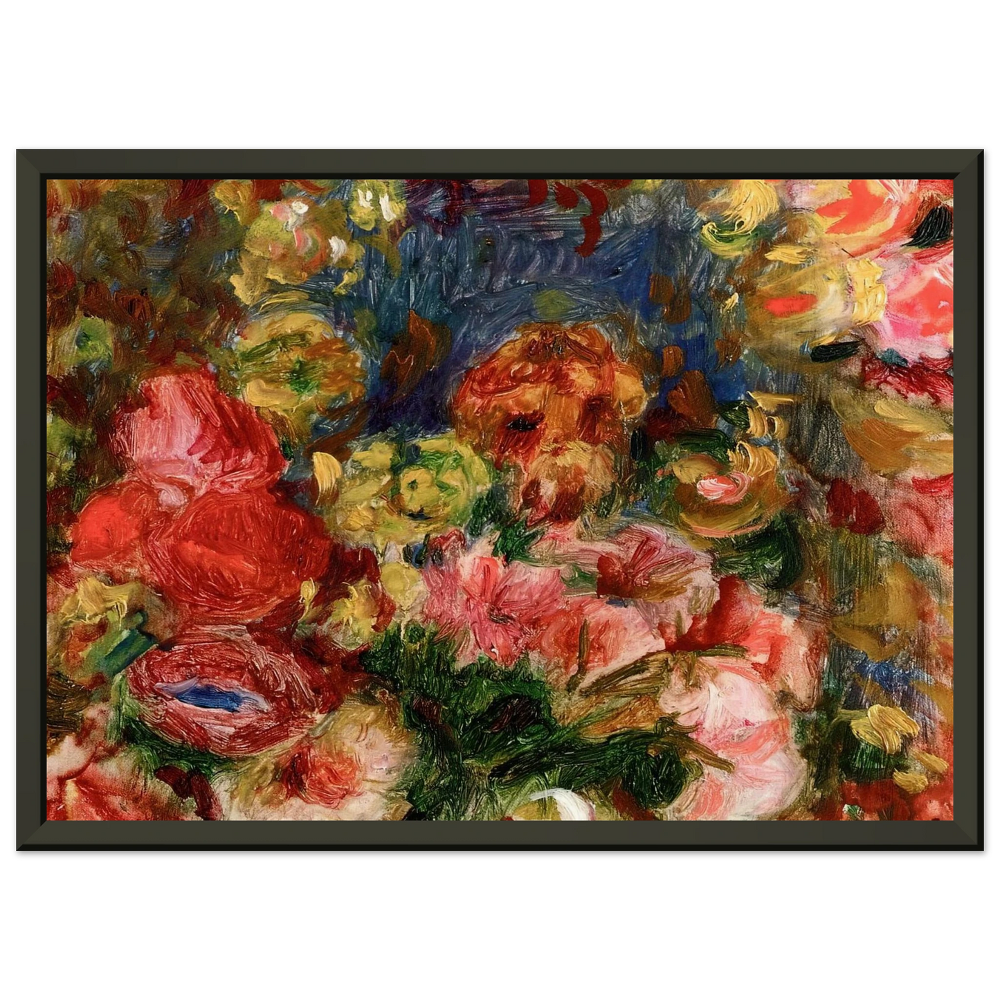 PierreAuguste Renoir  Flowers Framed Art Print  - Aluminum Frame - 70x100 cm / 28x40 inches