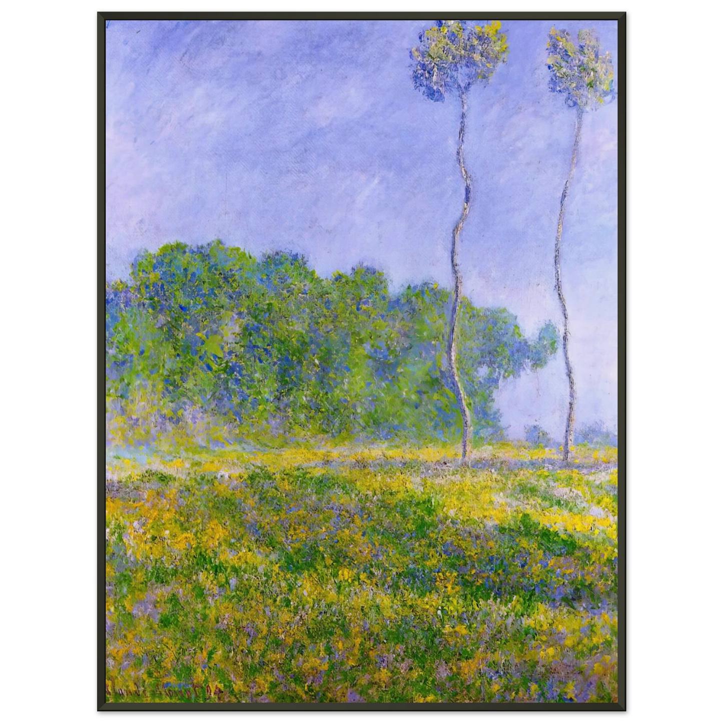 claude monet  Spring Landscape Framed Art Print  - Aluminum Frame - 40x50 cm / 16x20 inches