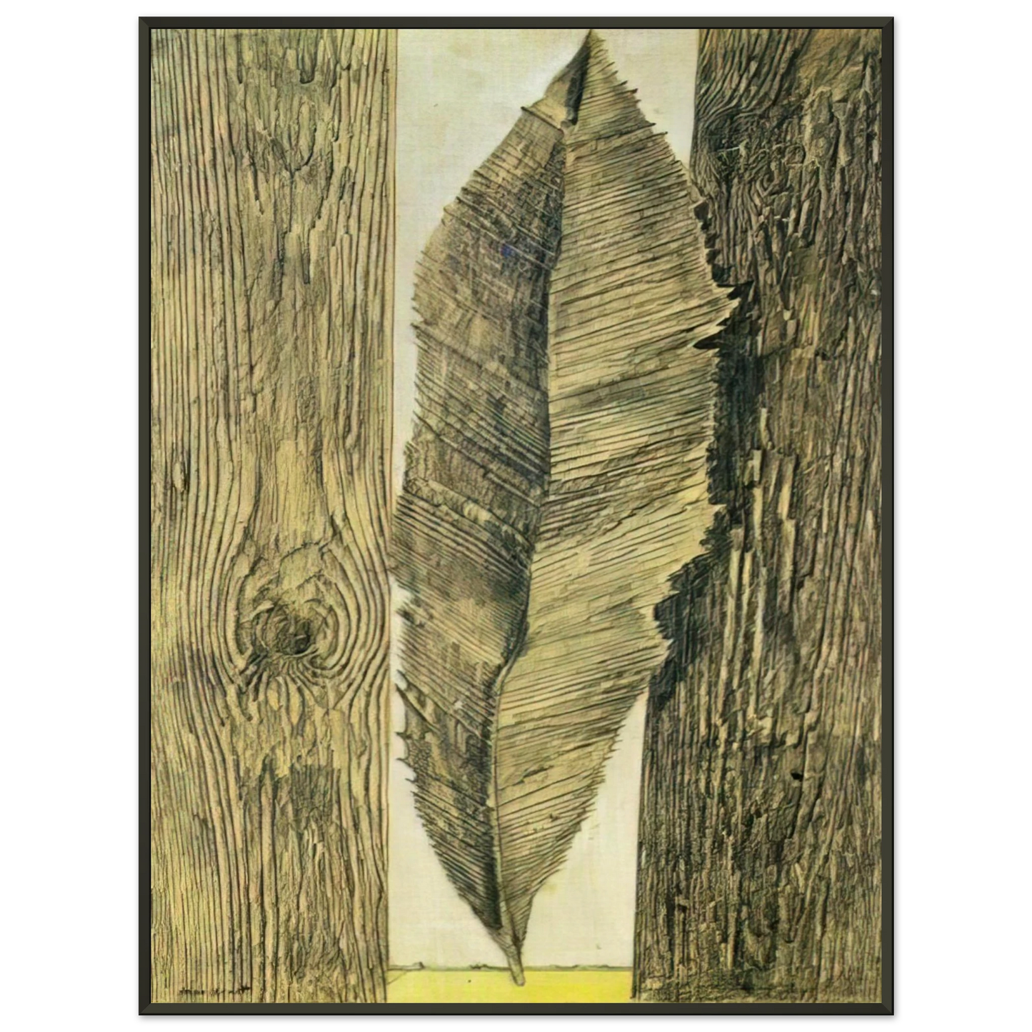 Max Ernst  Leaf customs Framed Art Print  - Aluminum Frame - 70x100 cm / 28x40 inches