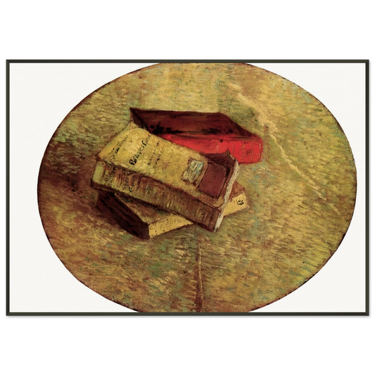 Vincent van Gogh  Still Life with Three Books Framed Art Print  - Aluminum Frame - 21x29.7 cm / 8x12"