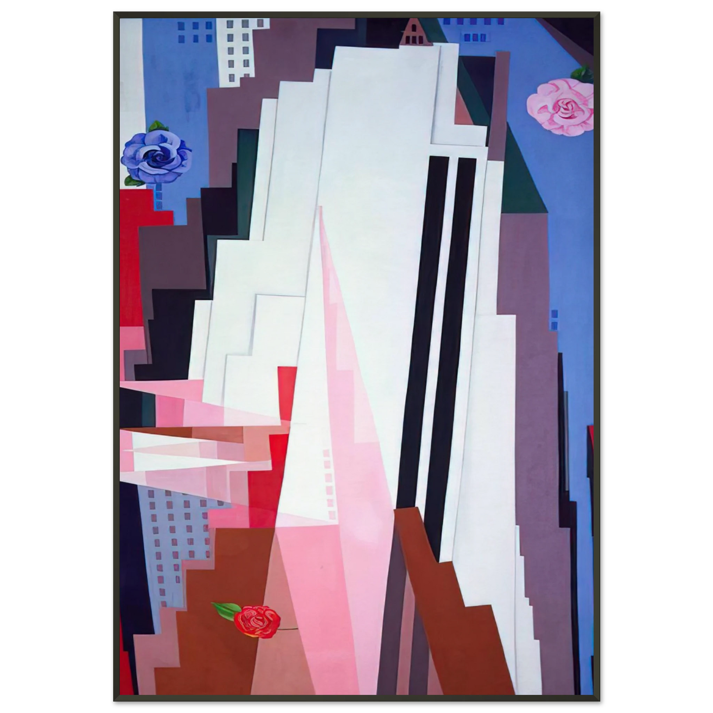 Georgia OKeeffe  Manhattan Framed Art Print  - Aluminum Frame - 21x29.7 cm / 8x12"