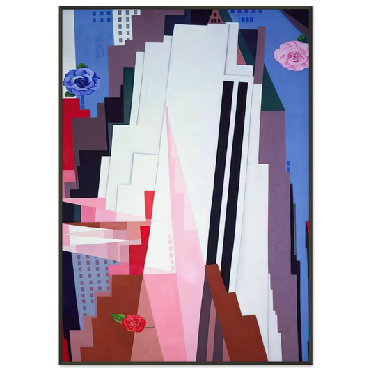 Georgia OKeeffe  Manhattan Framed Art Print  - Aluminum Frame - 21x29.7 cm / 8x12"