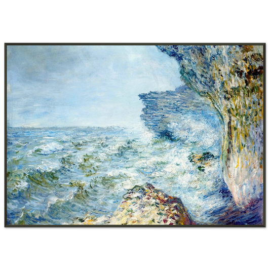 claude monet  The Sea at Fecamp Framed Art Print  - Aluminum Frame - 21x29.7 cm / 8x12"